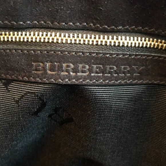 Burberry Authentic Luxury Leather Shoulder Bag Black w Gold Metal Hardware Sz OS - Picture 13 of 16